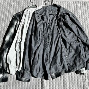 Lot of 3 Men's Urban Heritage Button-Down Shirts, Medium, Casual 2000s Style